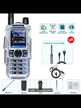 Baofeng Uv21r Transparent Two-Way Radio - Clear